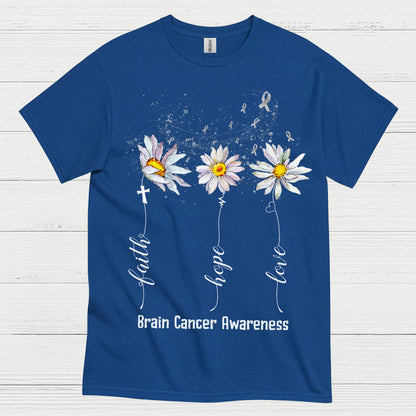 Faith Hope Love Brain Cancer Awareness T Shirt