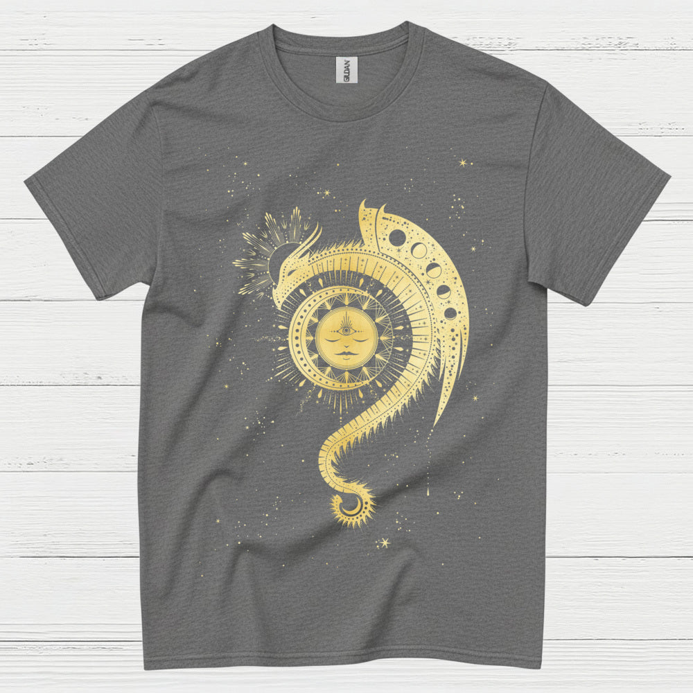 Golden Cosmic Dragon T Shirt