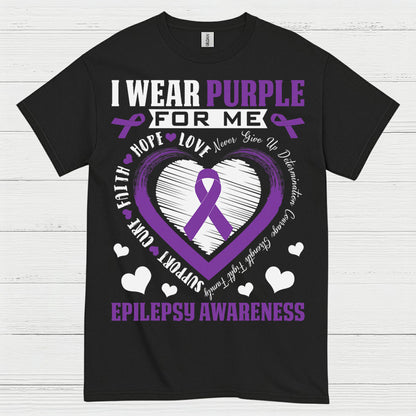 I Wear Purple Epilepsy Awareness T Shirt