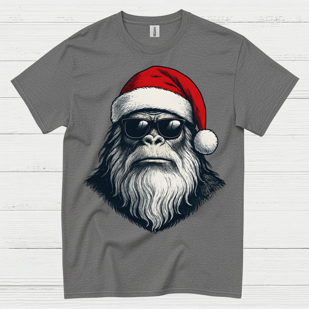 Santa Bigfoot Christmas T Shirt