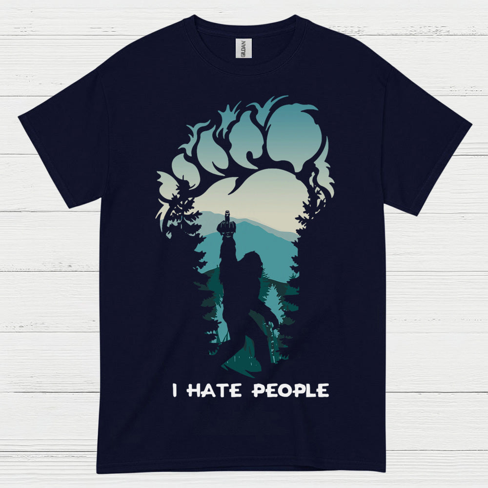 I Hate People Bigfoot T Shirt