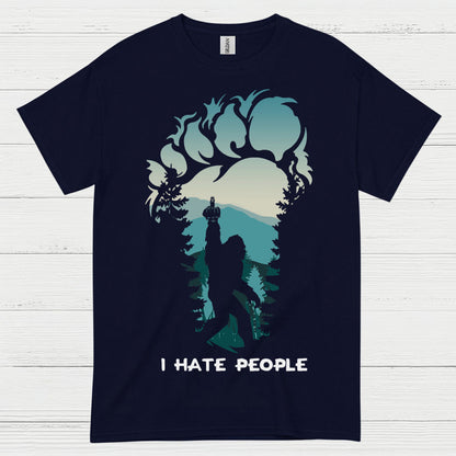 I Hate People Bigfoot T Shirt