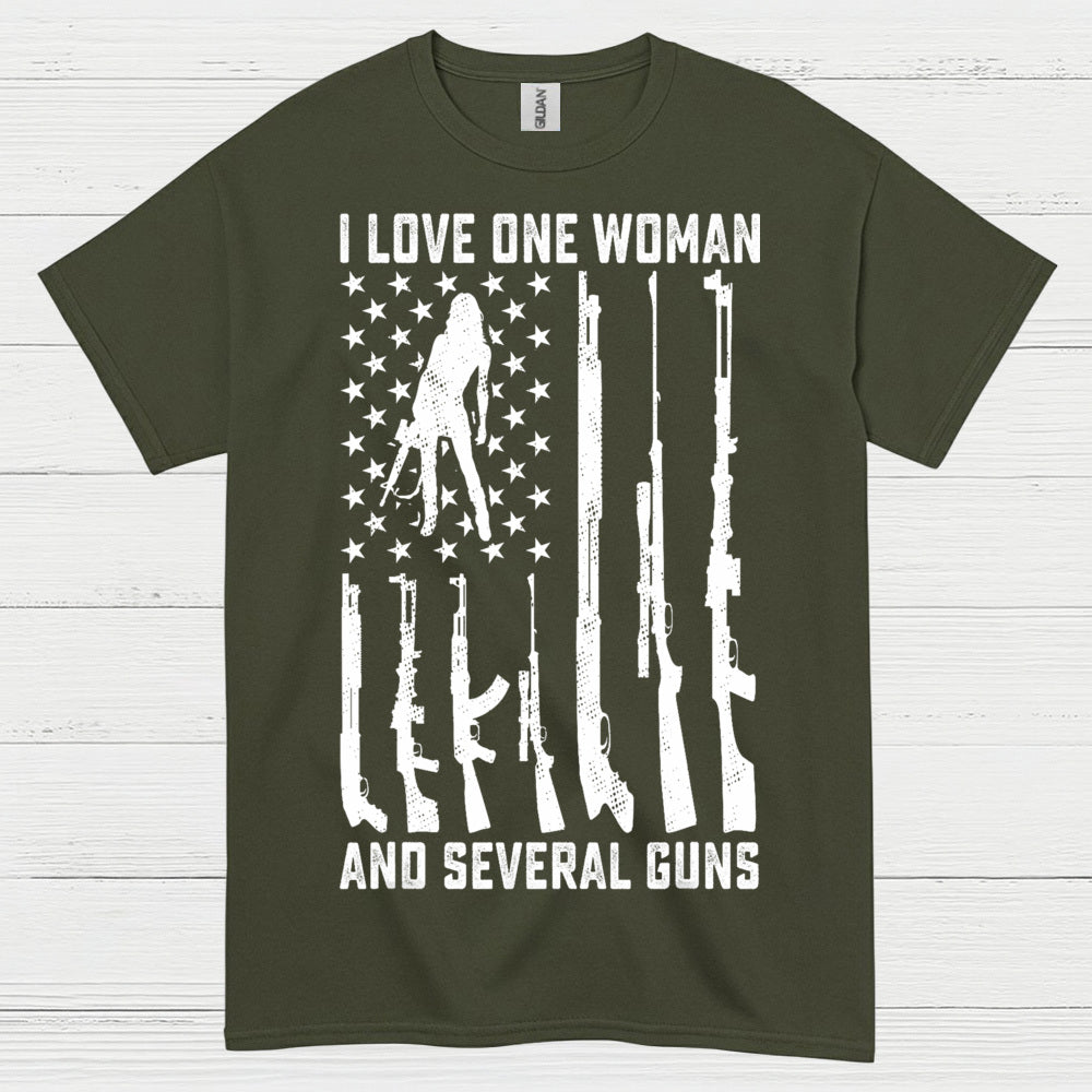 I Love One Woman America And Several Guns T Shirt