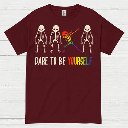 Dare To Be Yourself Skeleton Pride T Shirt