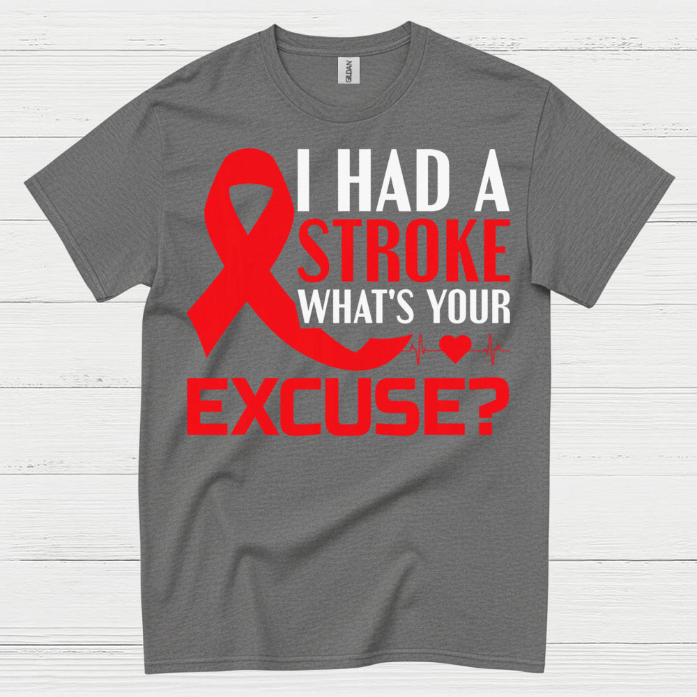 I Had A Stroke Whats Your Excuse Awareness T Shirt
