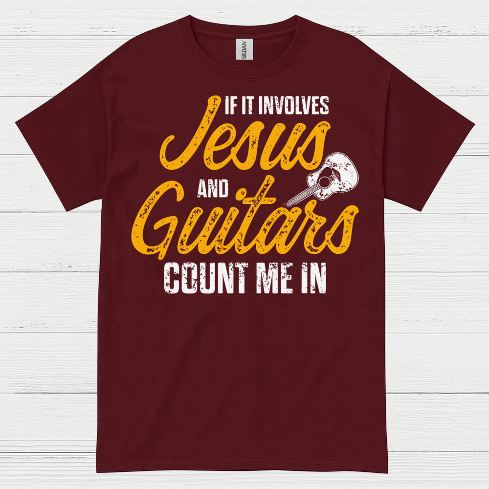 Jesus And Guitars Count Me In T Shirt