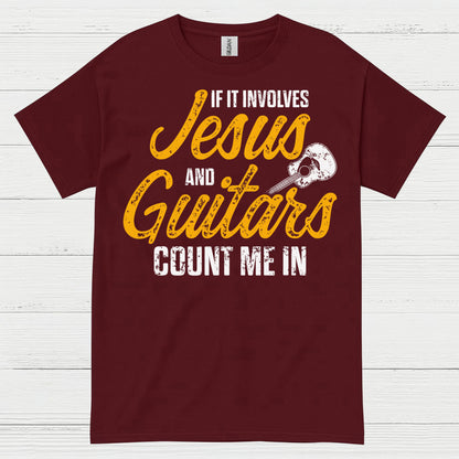 Jesus And Guitars Count Me In T Shirt