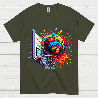 Color Splash Basketball Art T Shirt