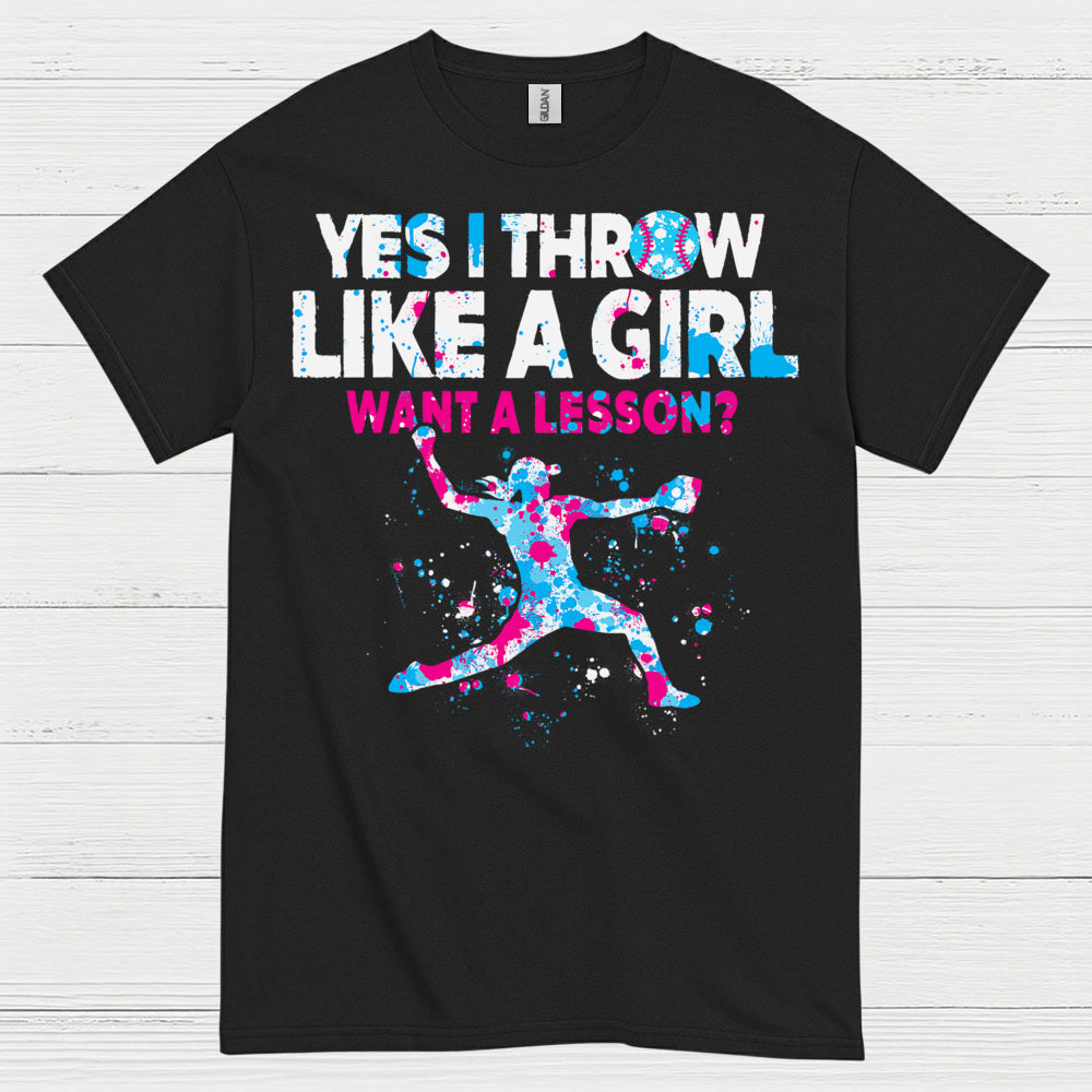Yes I Throw Like A Girl Pitcher T Shirt