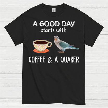 Coffee And A Quaker Funny Parrot T Shirt