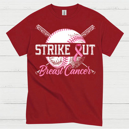 Strike Out Breast Cancer Baseball T Shirt