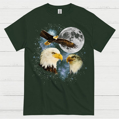 Bald Eagle Moon Wildlife Freedom Spirit T Shirt