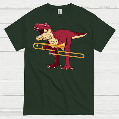 Dinosaur Trombone Player T Shirt
