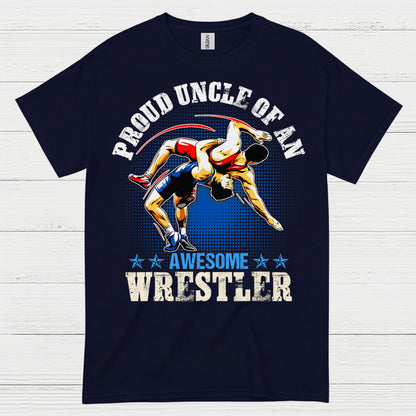 Proud Uncle Of An Awesome Wrestler Gift T Shirt
