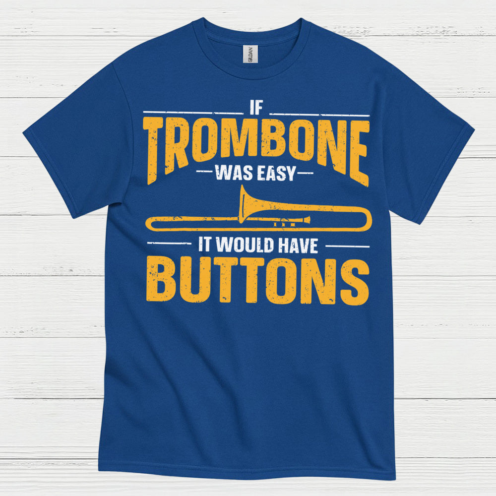 Trombone Buttons Funny T Shirt
