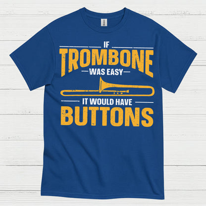 Trombone Buttons Funny T Shirt