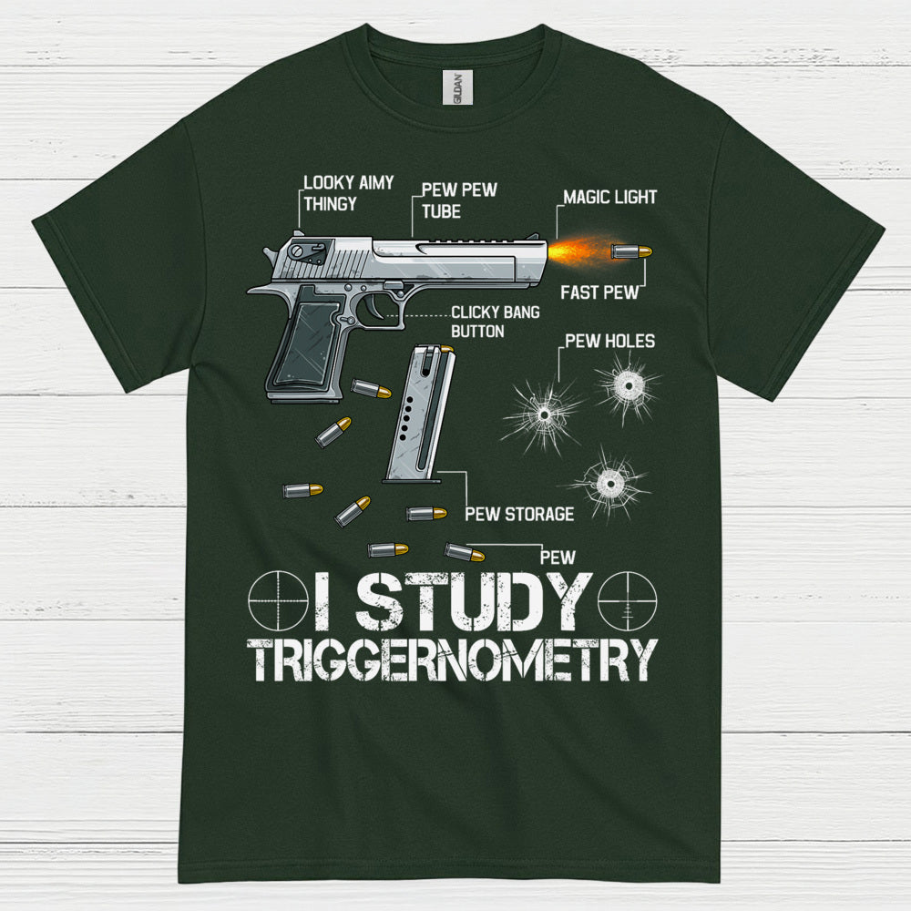 I Study Triggernometry Pew Anatomy Humor T Shirt