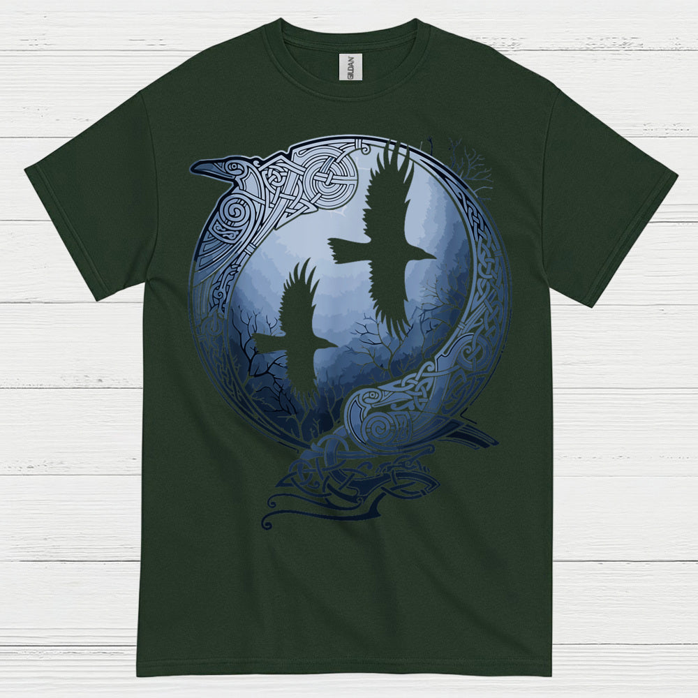 Norse Raven Circle Art T Shirt