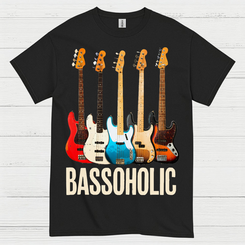 Bassoholic Bass Guitar T Shirt