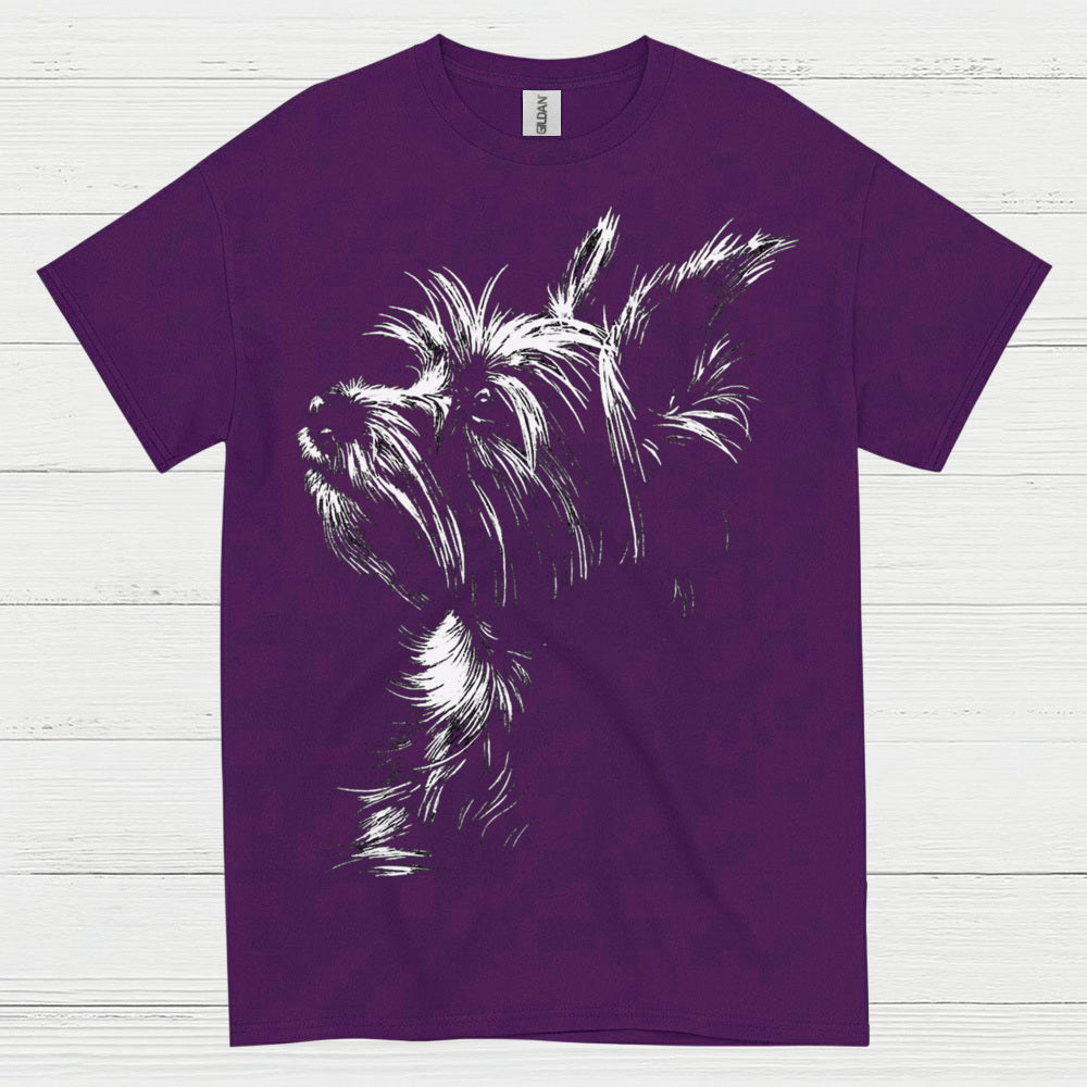Minimal Dog Sketch Portrait T Shirt
