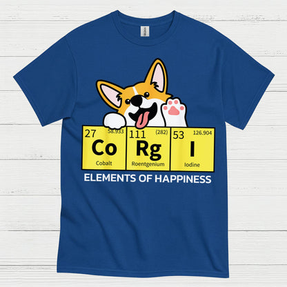 Corgi Elements Of Happiness T Shirt