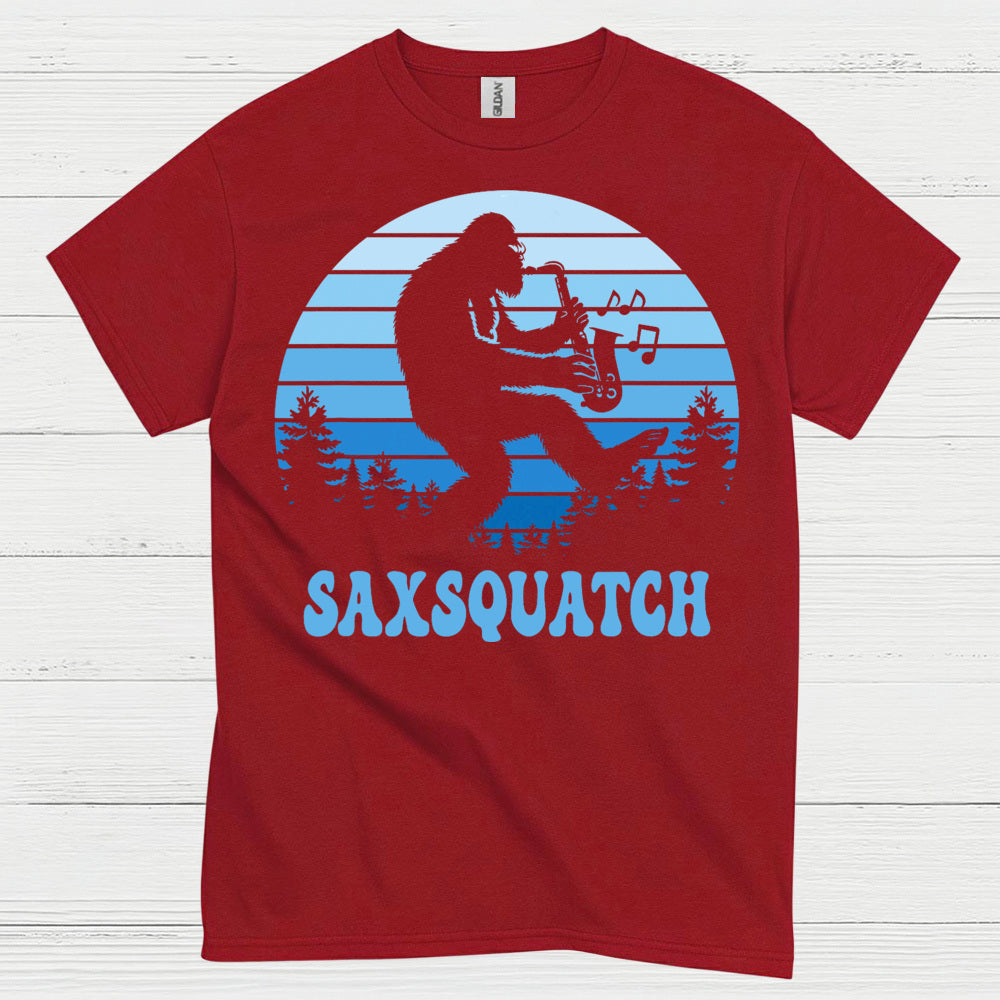 Saxsquatch Bigfoot Saxophone T Shirt