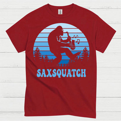 Saxsquatch Bigfoot Saxophone T Shirt