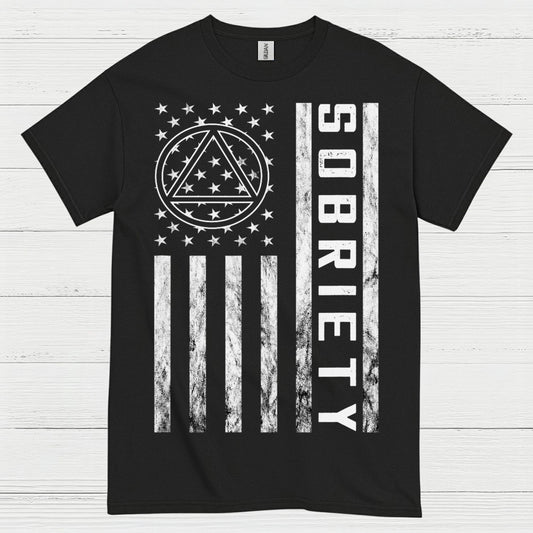 Sobriety Flag Recovery T Shirt