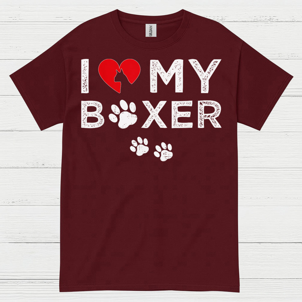 I Love My Boxer Dog T Shirt
