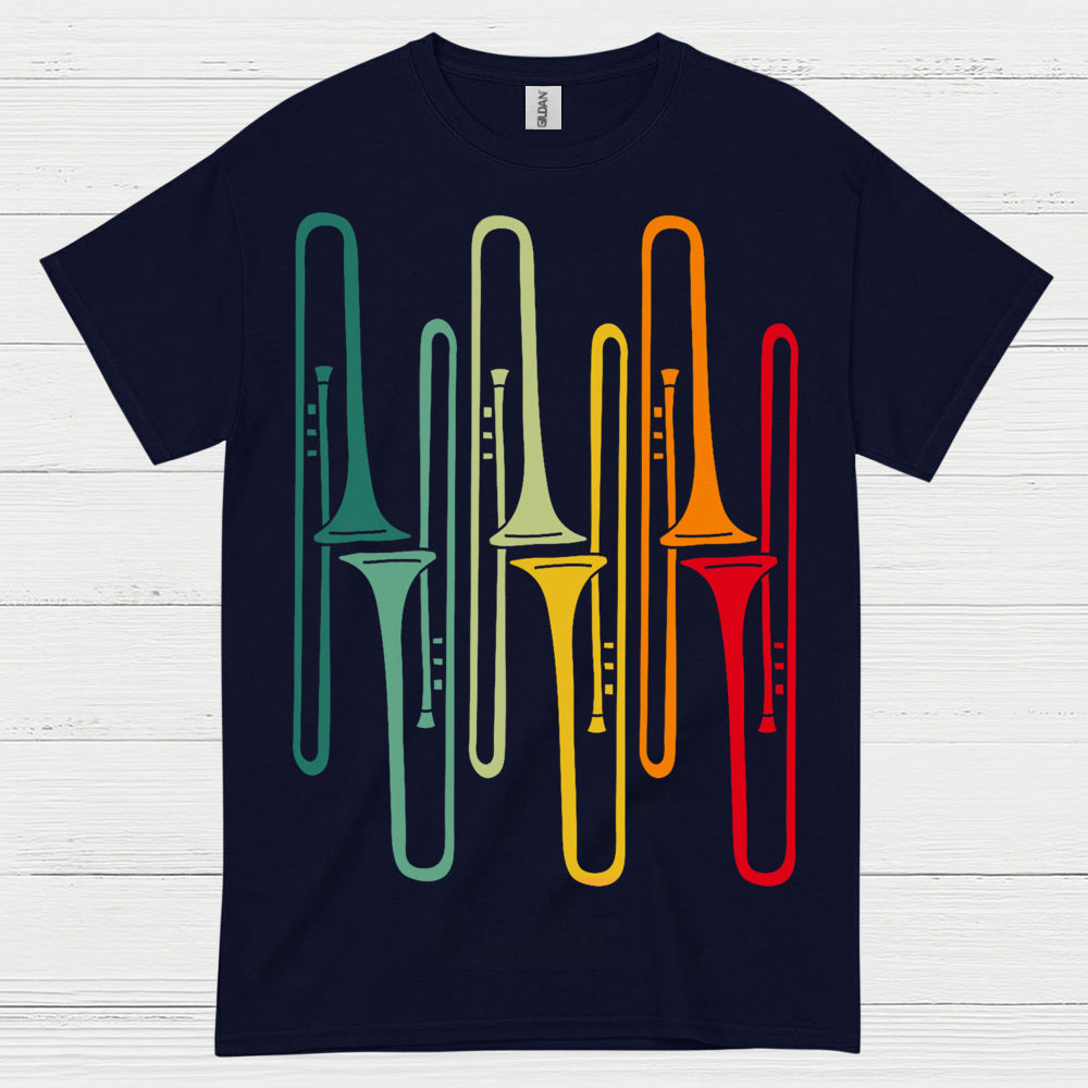 Retro Trombone Colors T Shirt