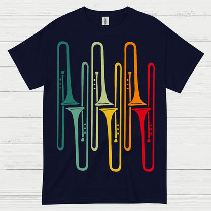 Retro Trombone Colors T Shirt