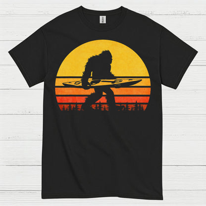 Surfing Bigfoot Sunset T Shirt