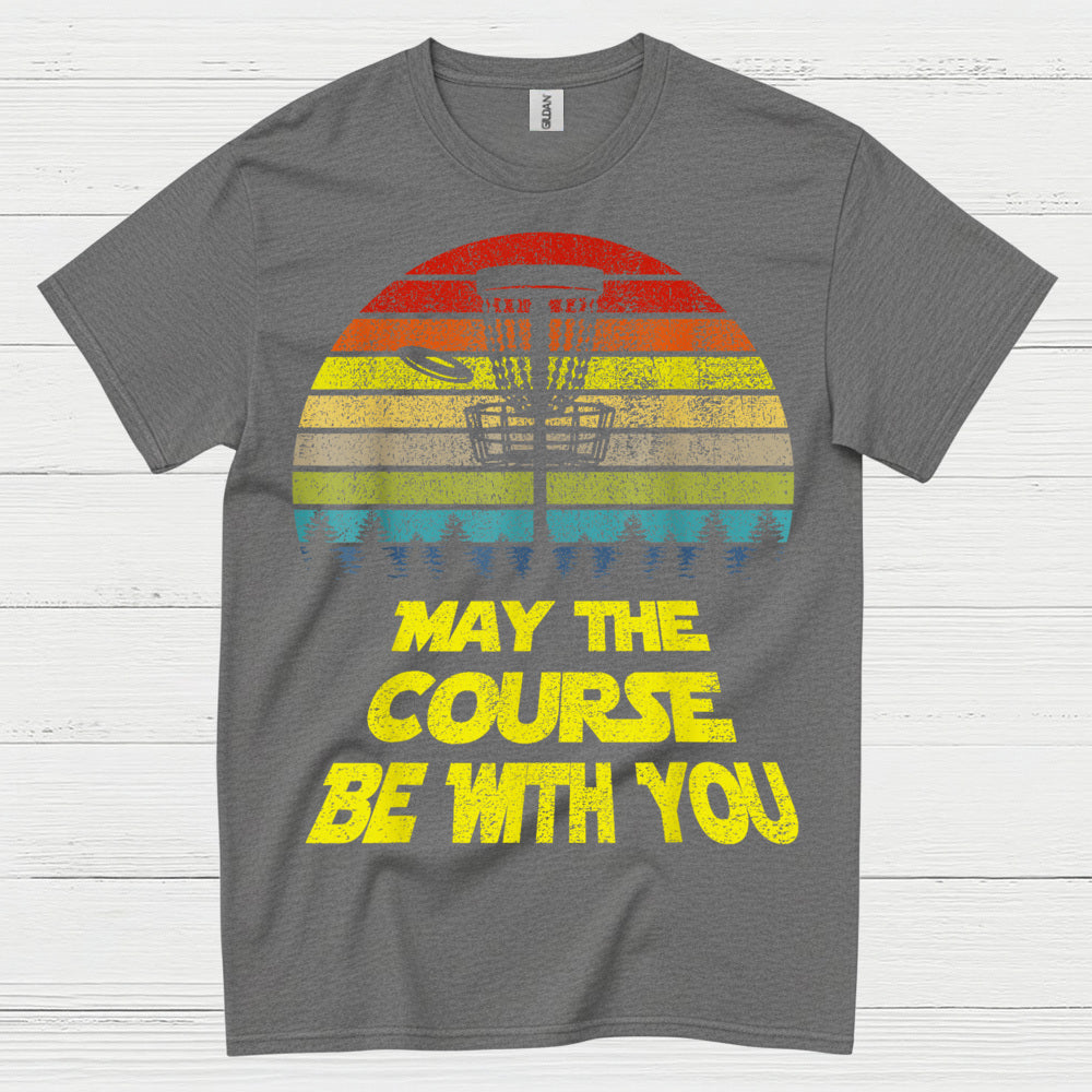 Retro Disc Golf May The Course Be With You T Shirt