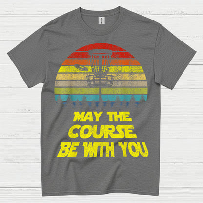 Retro Disc Golf May The Course Be With You T Shirt