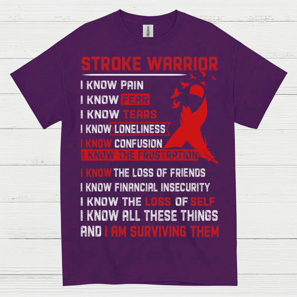 Stroke Warrior Survivor Strength Awareness T Shirt