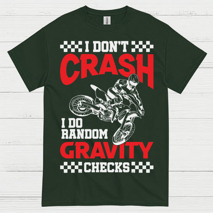 Funny Gravity Check Dirt Bike Rider T Shirt