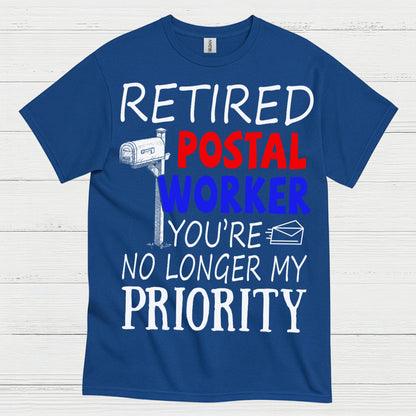 Retired Postal Worker Priority T Shirt