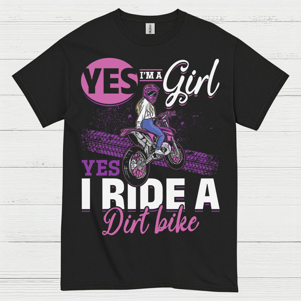 Yes I Ride A Dirt Bike Girl T Shirt