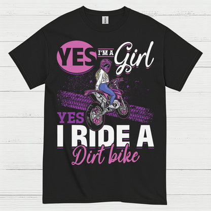 Yes I Ride A Dirt Bike Girl T Shirt