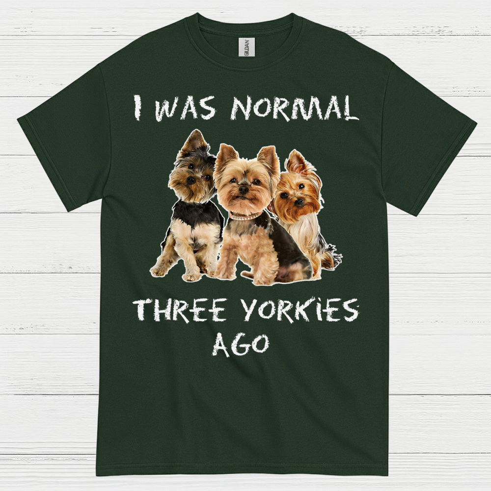 Funny Three Yorkies Ago Dog Lover T Shirt