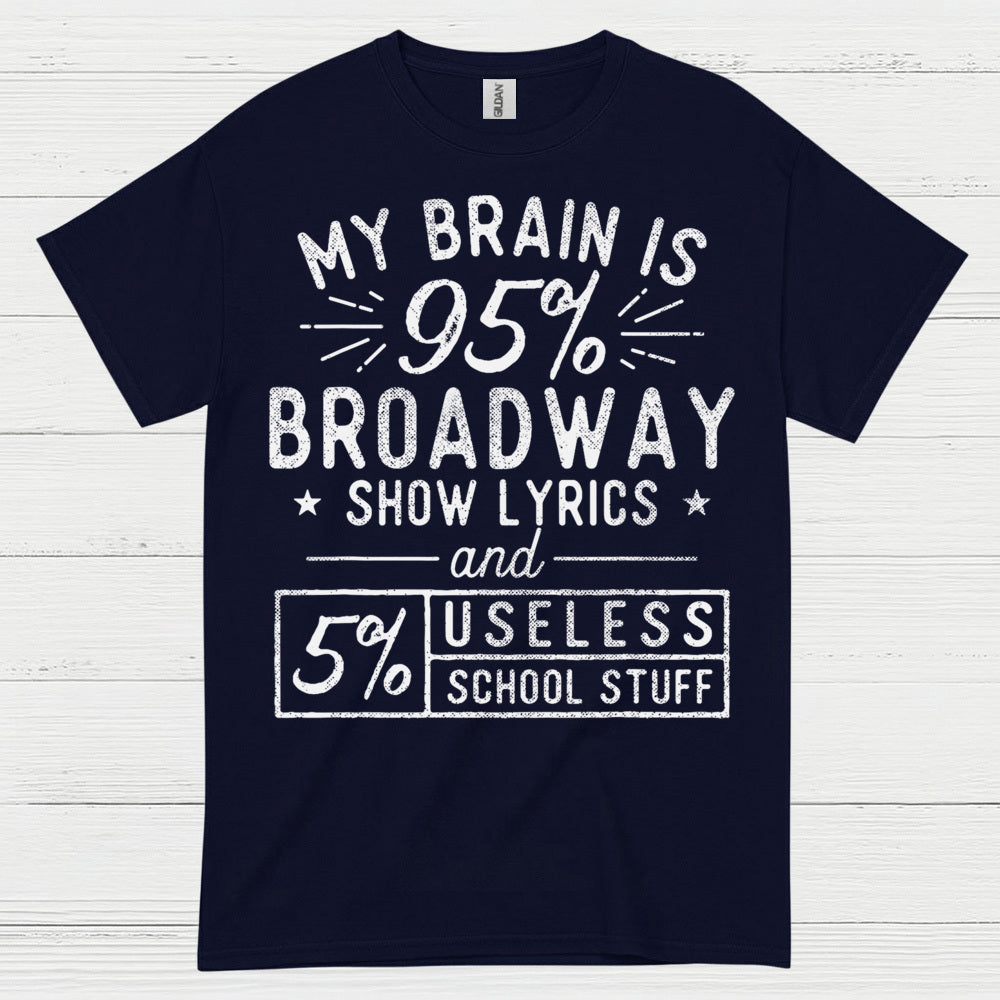 My Brain Is 95 Percent Broadway T Shirt