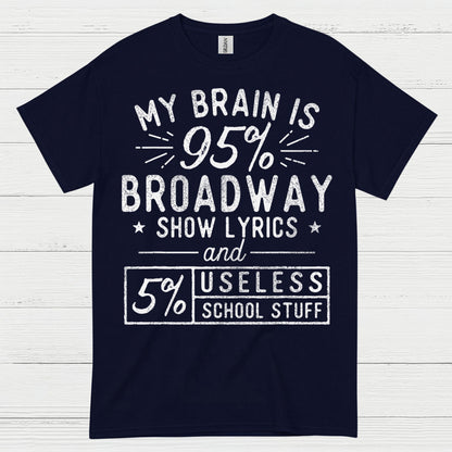My Brain Is 95 Percent Broadway T Shirt