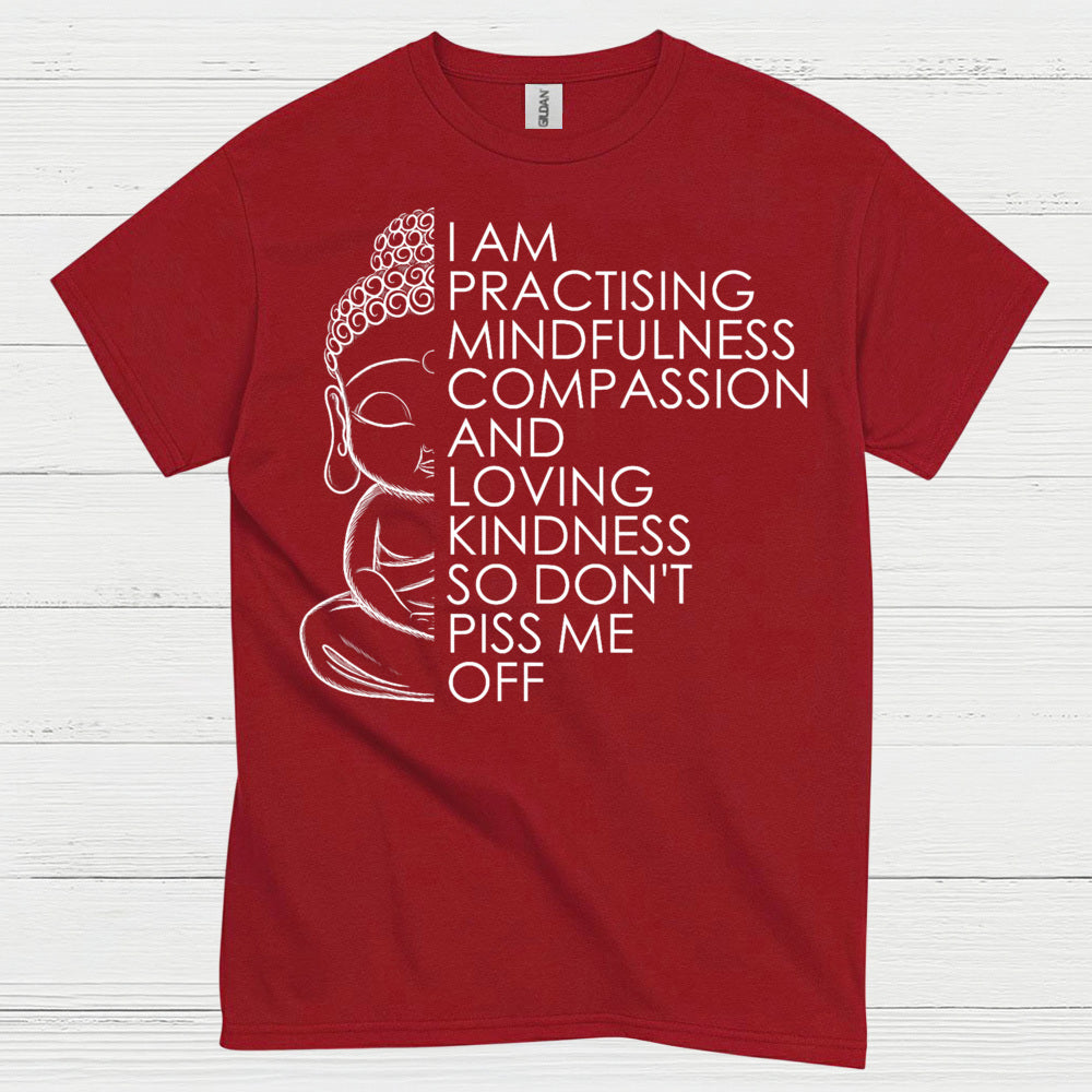 I Am Practising Mindfulness Buddha Humor T Shirt
