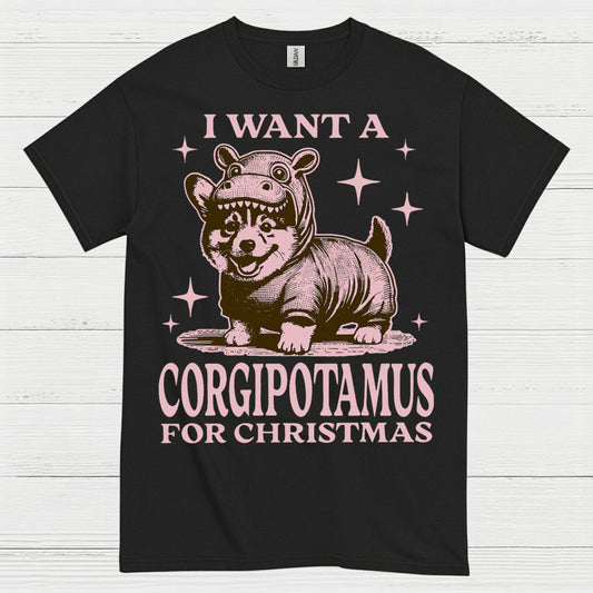 I Want A Corgipotamus For Christmas T Shirt