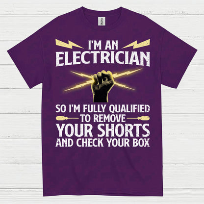 Qualified Electrician Check Your Box T Shirt