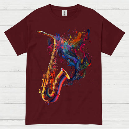Colorful Saxophone Music Art T Shirt