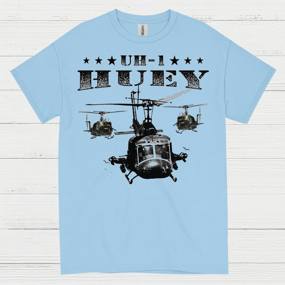 UH-1 Huey Helicopter Veteran T Shirt
