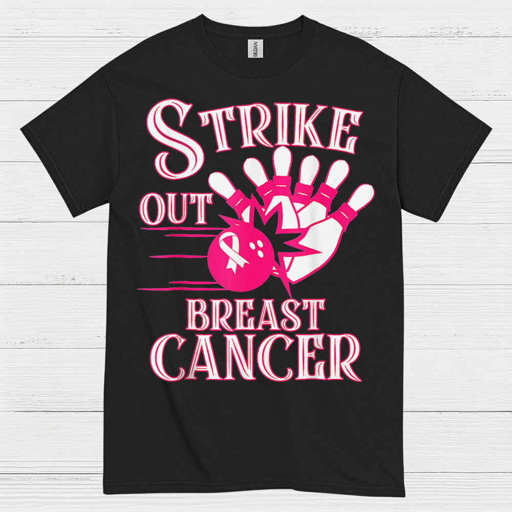Strike Out Breast Cancer Bowling T Shirt