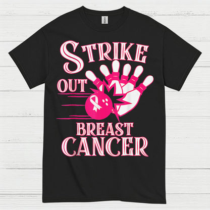 Strike Out Breast Cancer Bowling T Shirt