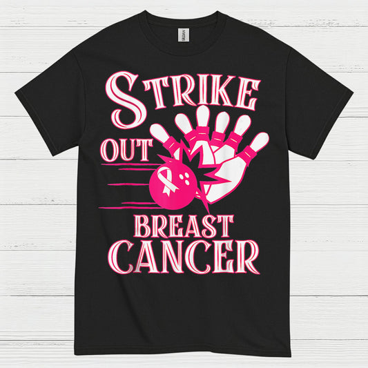 Strike Out Breast Cancer Bowling T Shirt